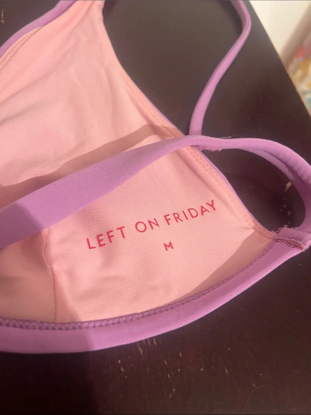 Left On Friday Lilac Triangle Bikini Top